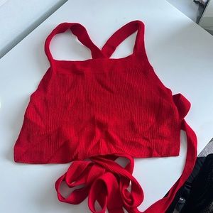 RED TIE TOP - ARITZIA